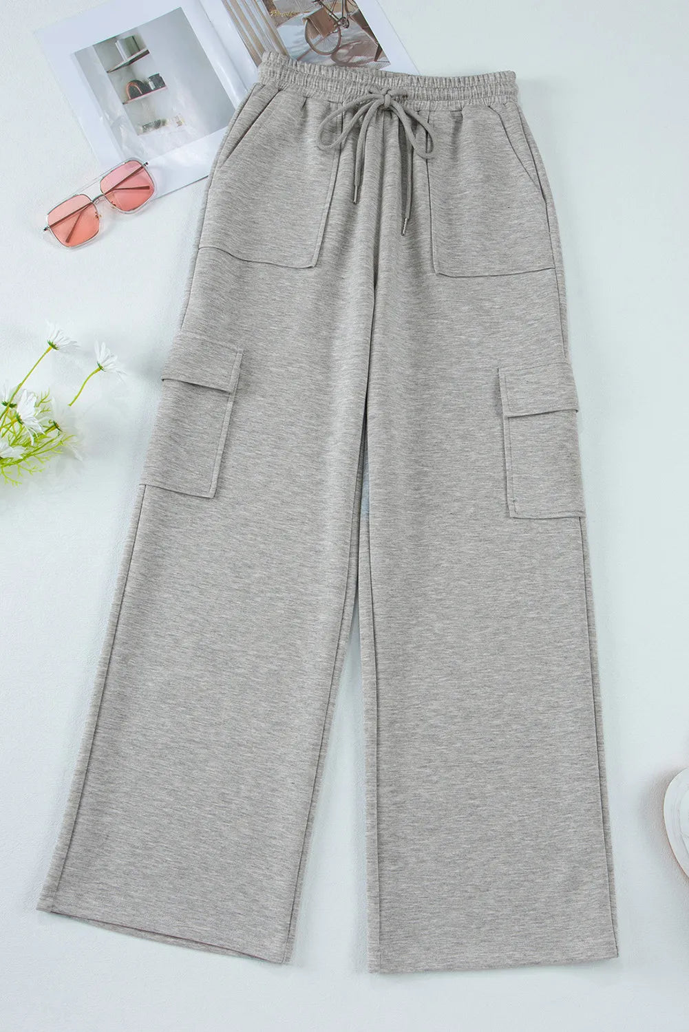 Drawstring Active Pants with Pockets - Lilixa.store