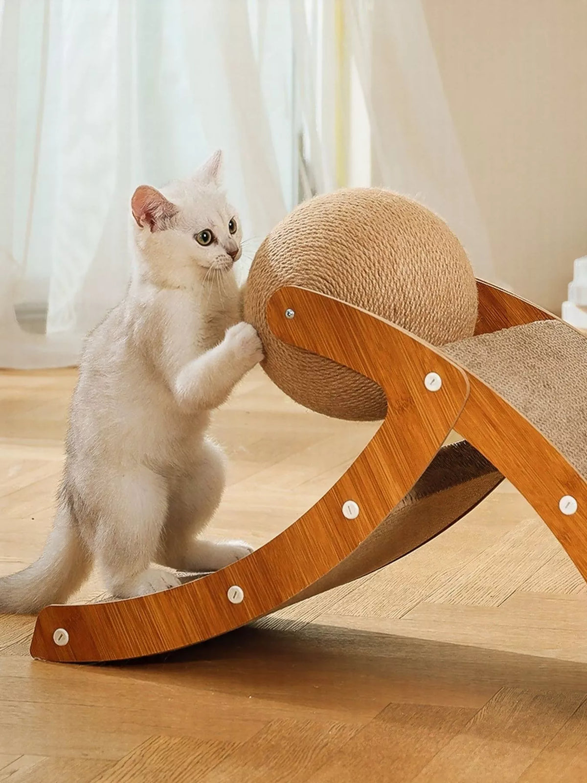 Interactive Ball & Ramp Cat Scratching Post - Lilixa.store