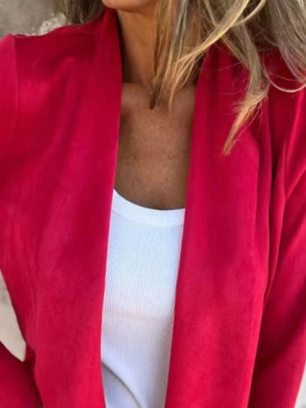 Full Size Open Front Casual Cardigan Plus Size, view 7