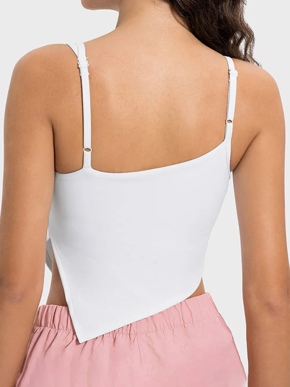 Millennia Slit Asymmetrical Neck Active Cami - Lilixa.store
