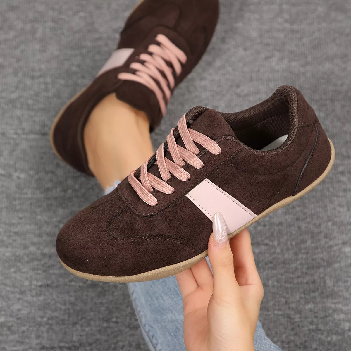 Round Toe Flats Sneakers - Lilixa.store