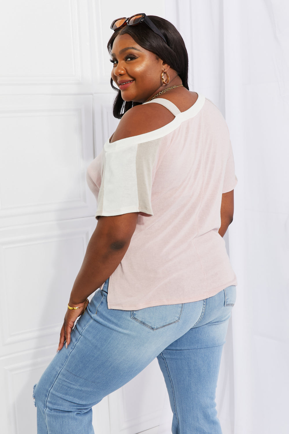 Andree by Unit Full Size Something Simple Cold Shoulder Tee - Lilixa.store
