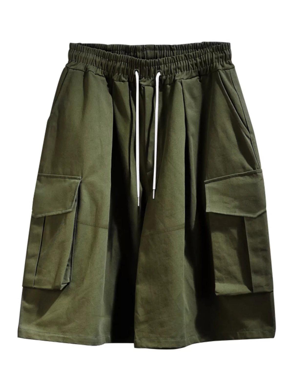Men's Full Size Cargo Shorts with Drawstring Waist Plus Size