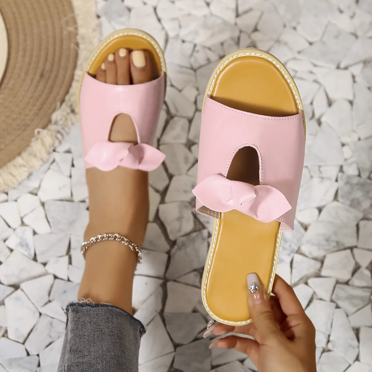 Casual Open Toe Cutout Detail Sandals - Lilixa.store