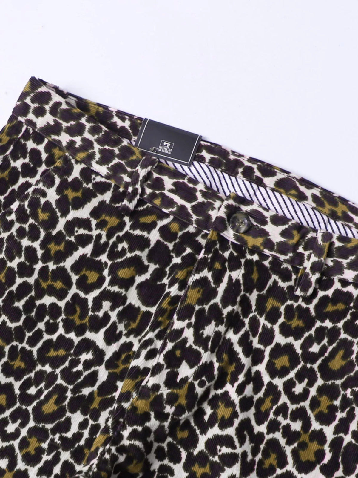 Men's Leopard Print Slim-Fit Pants, view 5