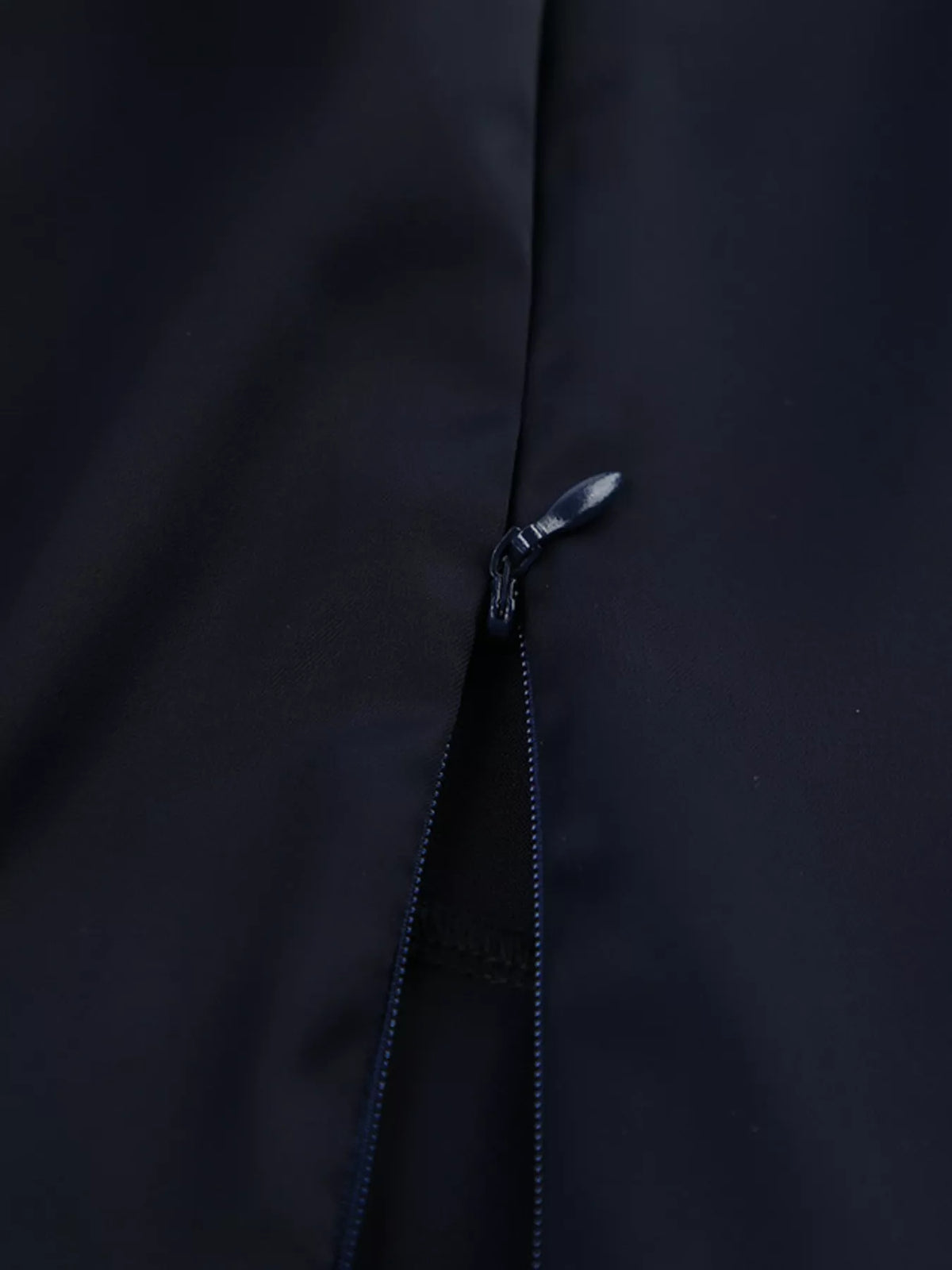 Mock Neck Flounce Sleeve Dress in Dark Navy, view 10