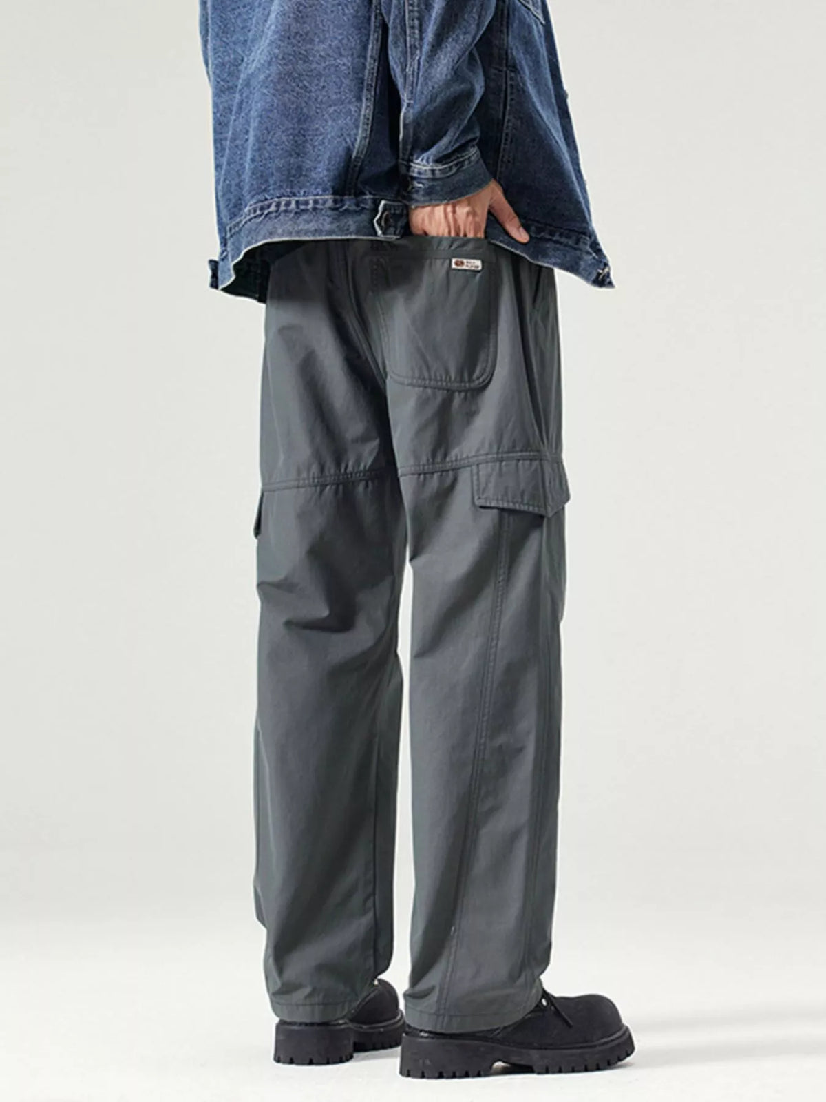 Men's Full Size Wide Leg Cargo Pants Plus Size, view 5