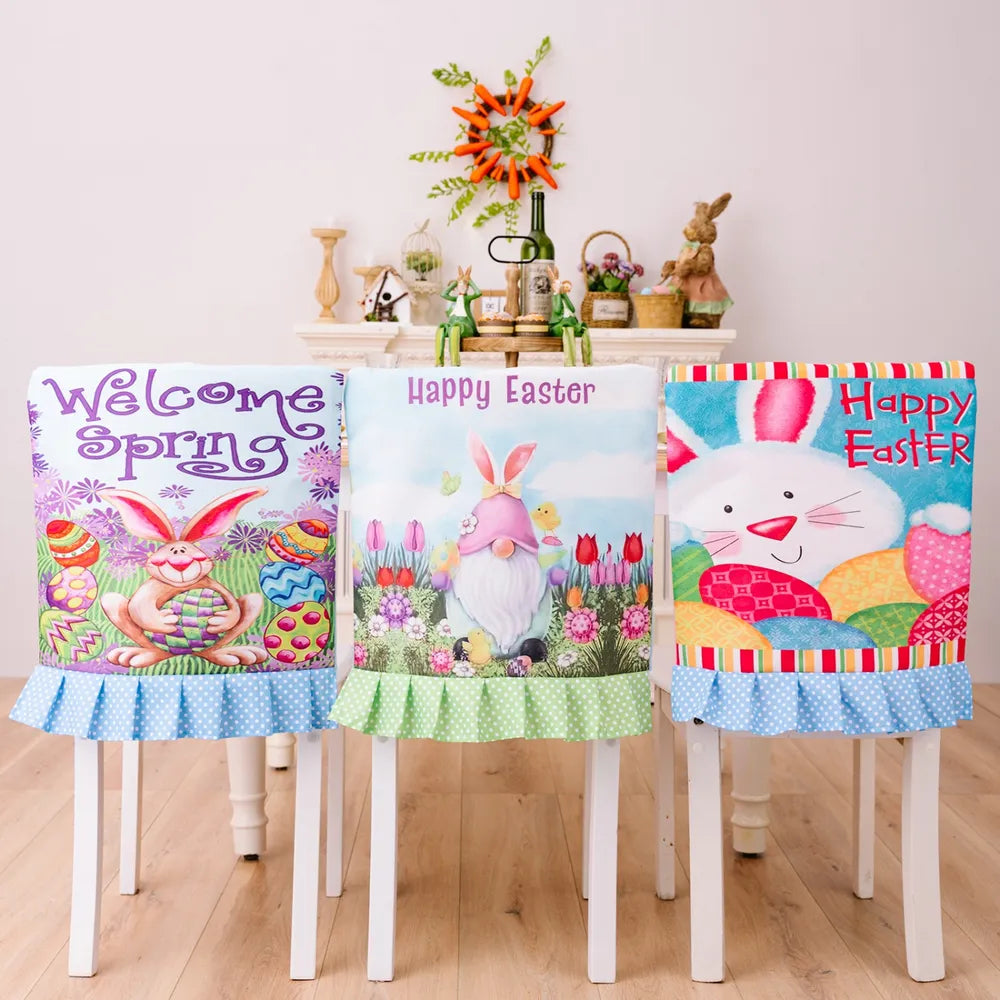 Easter Polka Dot Pleated Hem Chair Cover - Lilixa.store