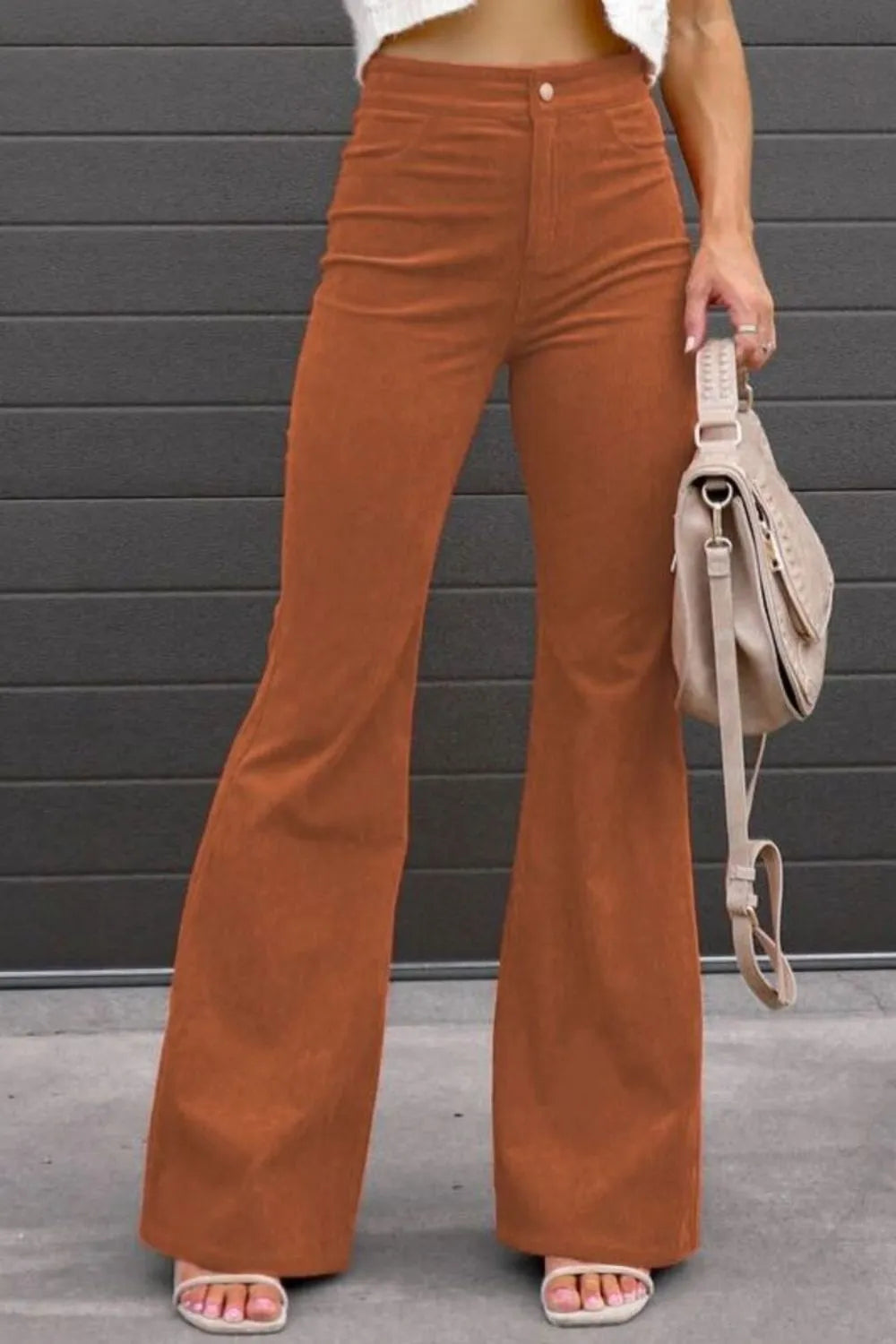 Full Size Hight Waist Bootcut Pants Plus Size - Lilixa.store