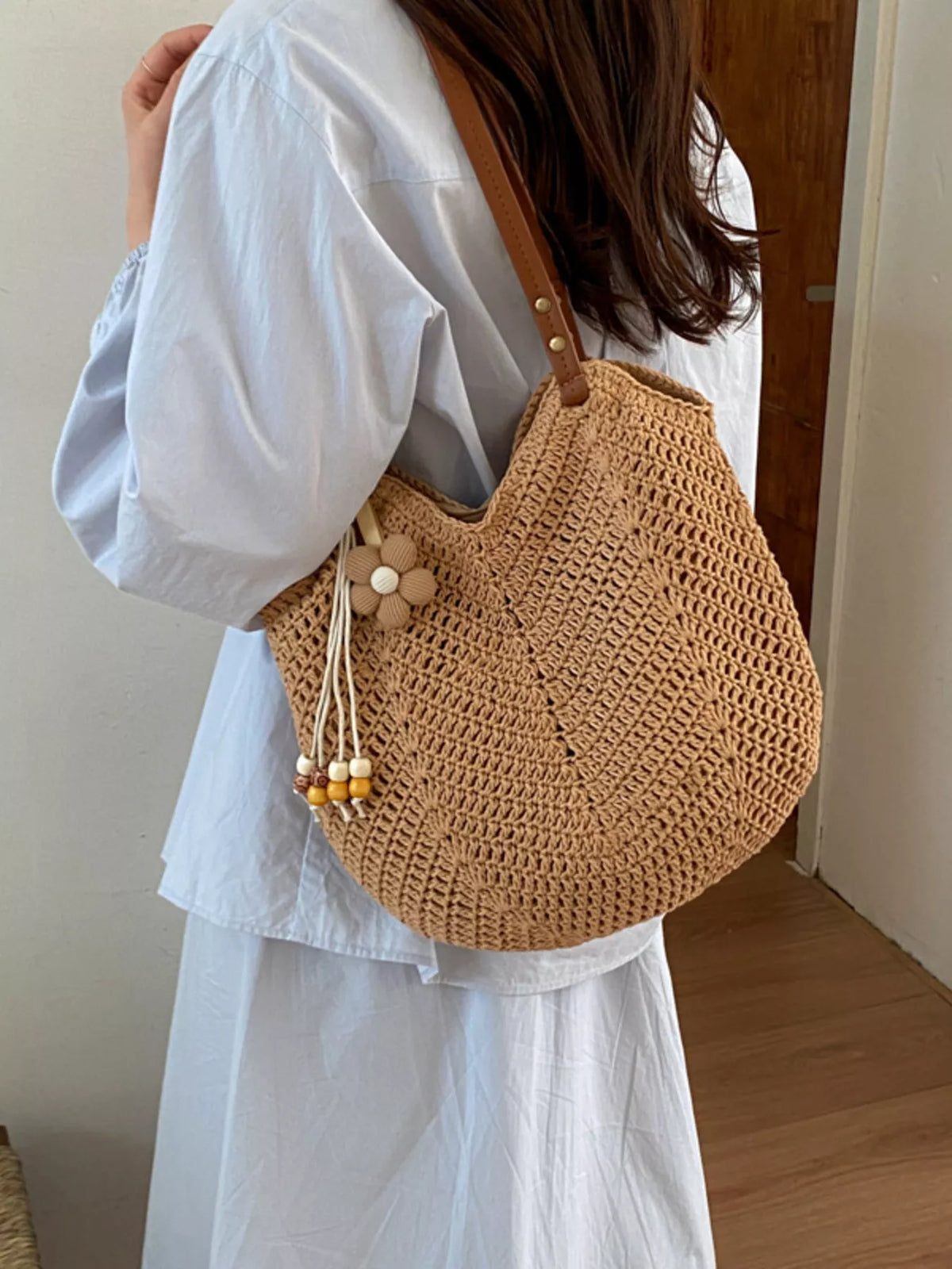 Crochet Knit Shoulder Bag - Lilixa.store
