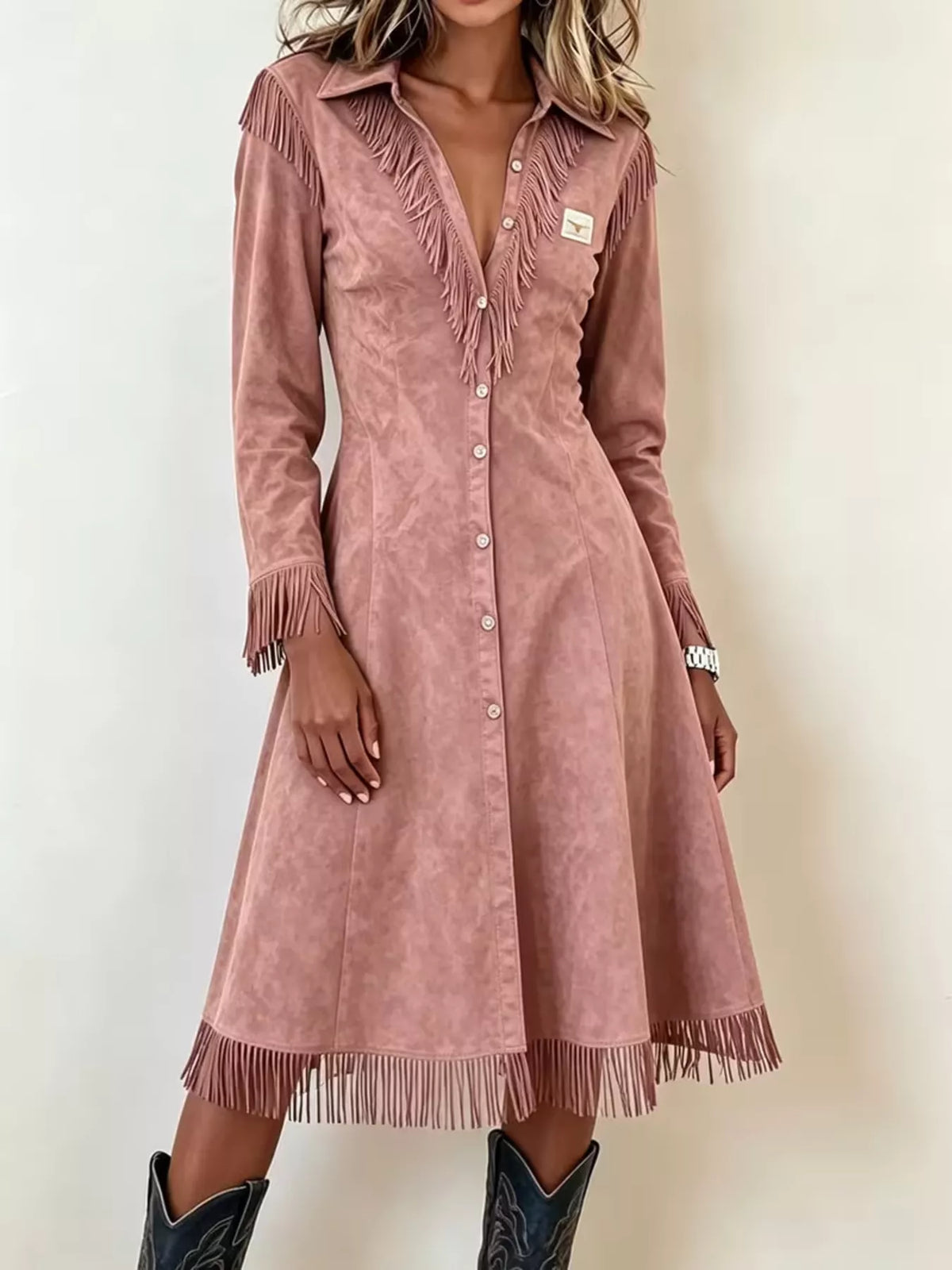 Full Size Fringed Button-Down Outerwear Plus Size - Lilixa.store