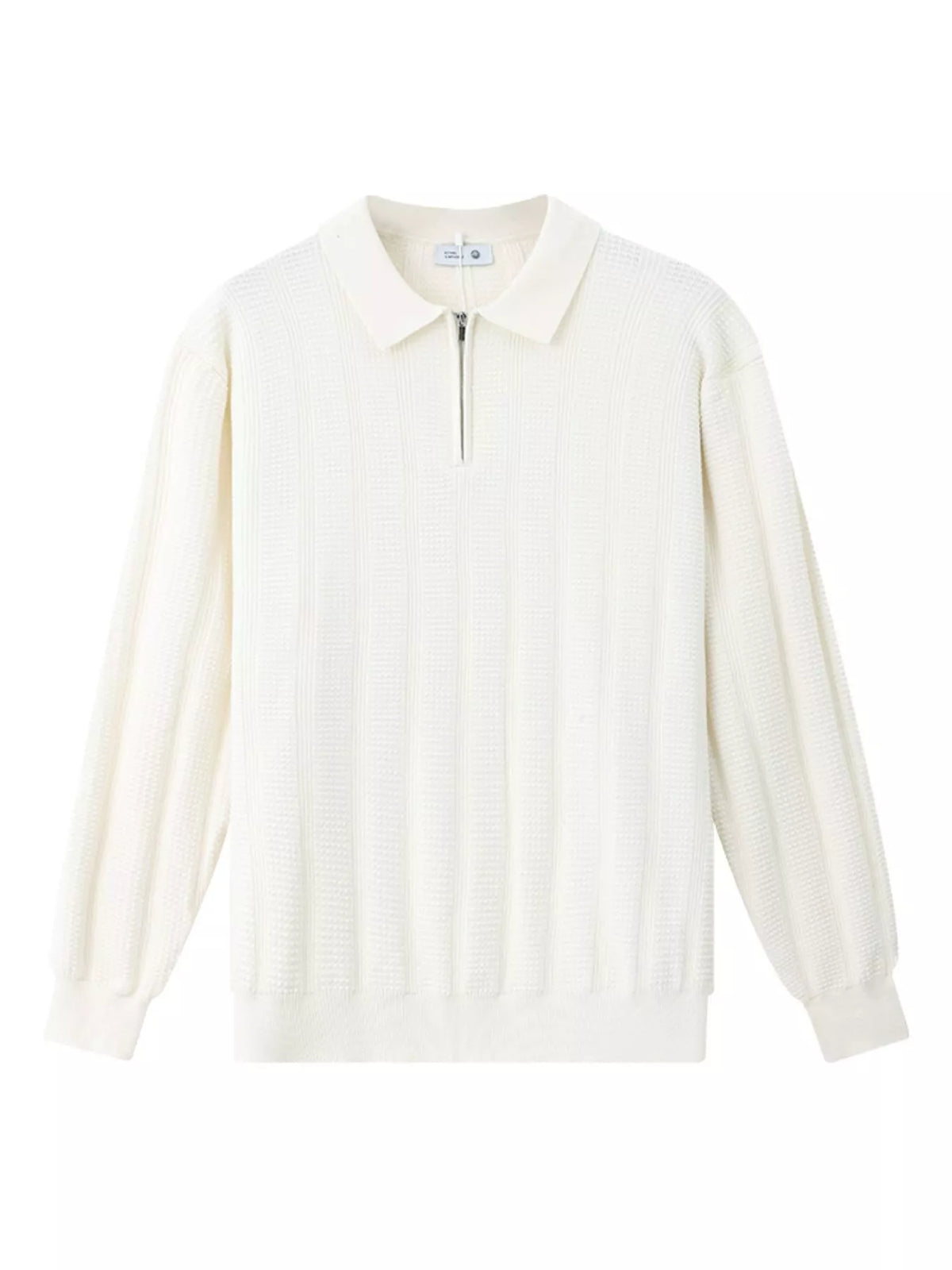 Men's Plus Size Ribbed Quarter-Zip Sweater, view 3