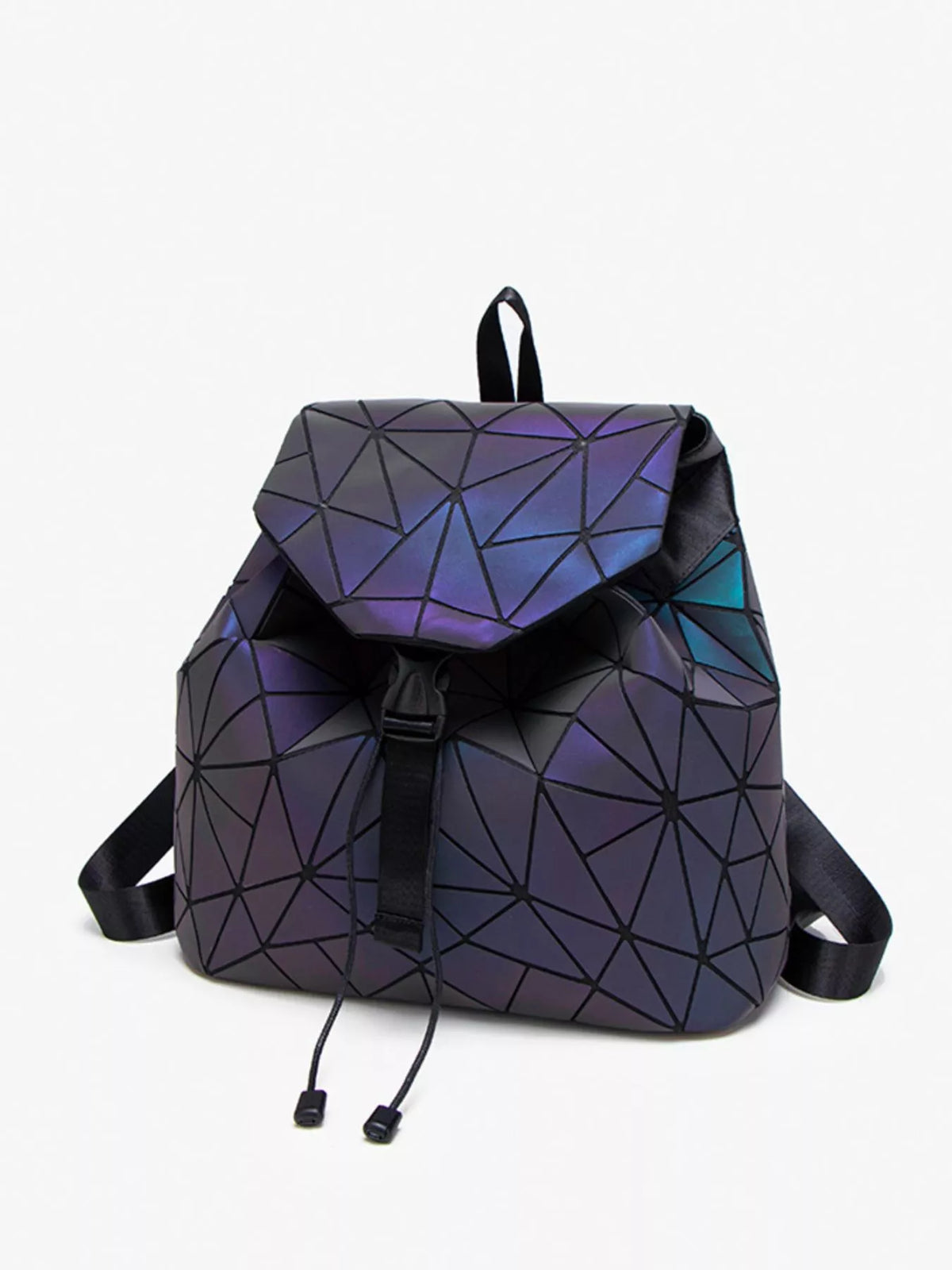 Geometric Backpack Bag in Blue Purple, view 4