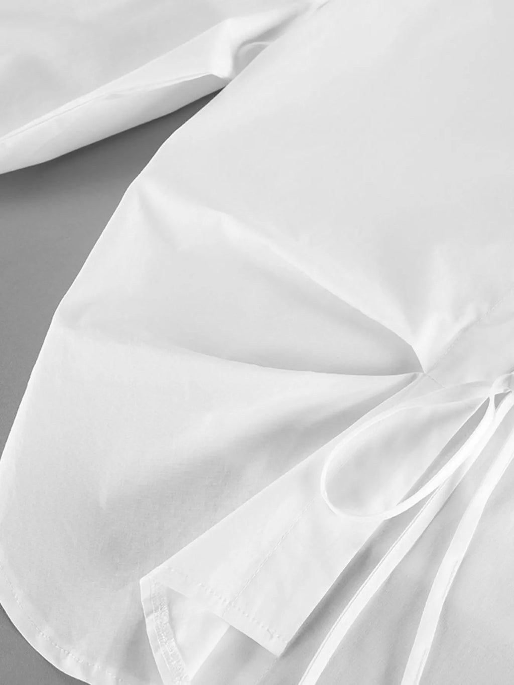 Tie-Waist Detail Wrap-Front Shirt - Lilixa.store