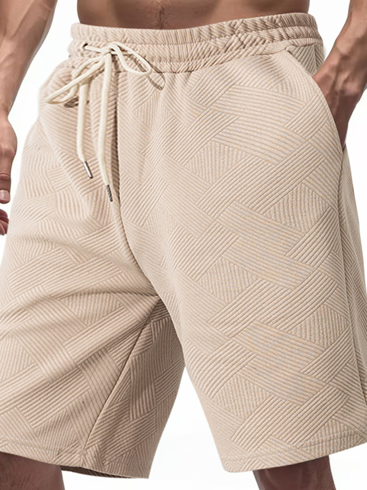 Men's Full Size Relaxed Fit Drawstring Shorts Plus Size, view 2
