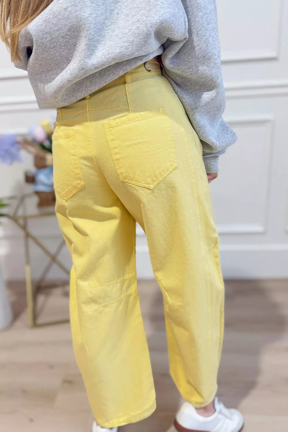 Wide-Leg Drawstring Jeans - Lilixa.store