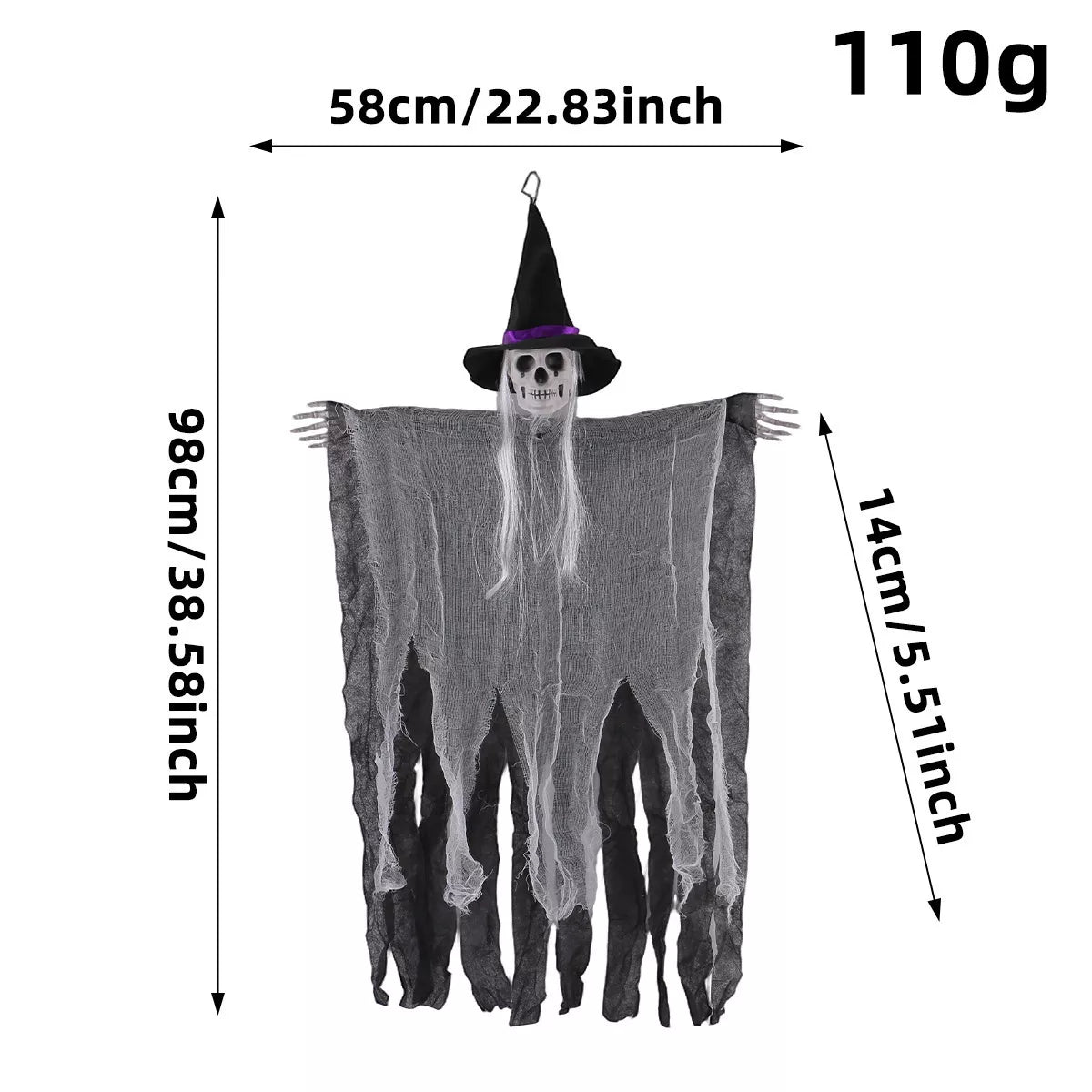 Halloween Skeleton Hanging Ghost Hanging Decorative Ornament - Lilixa.store