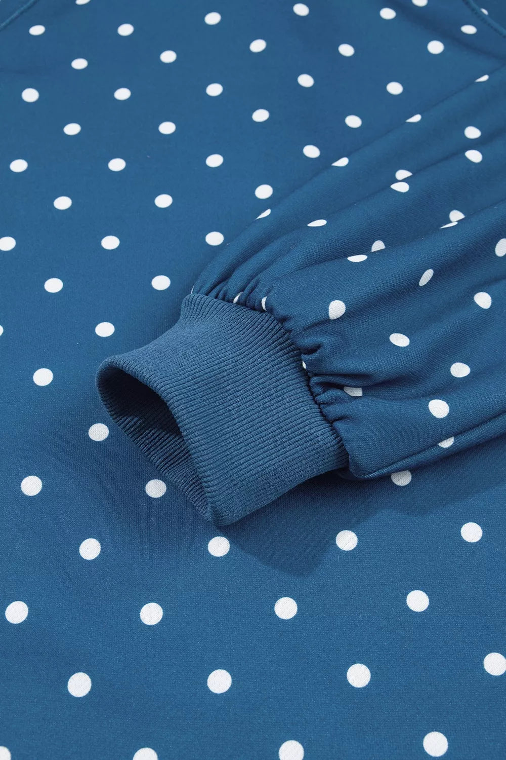 Polka Dot Snap-Button Sweatshirt - Lilixa.store