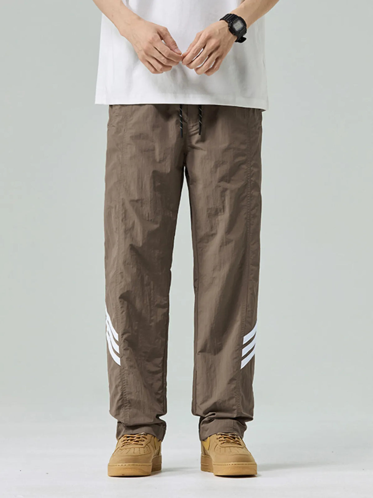 Men's Plus Size Drawstring Wide Leg Pants, view 6