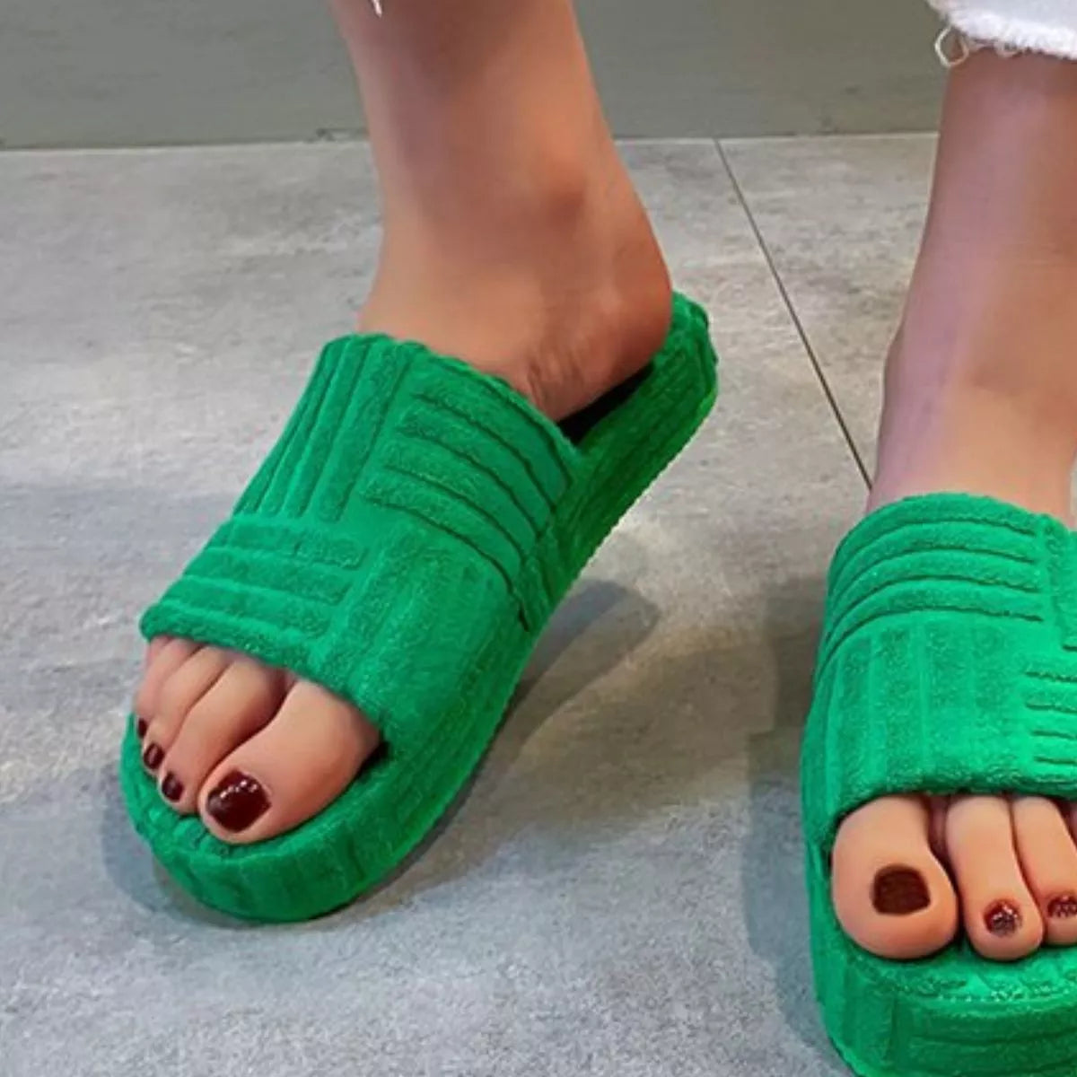 Open Toe Platform Slippers - Lilixa.store