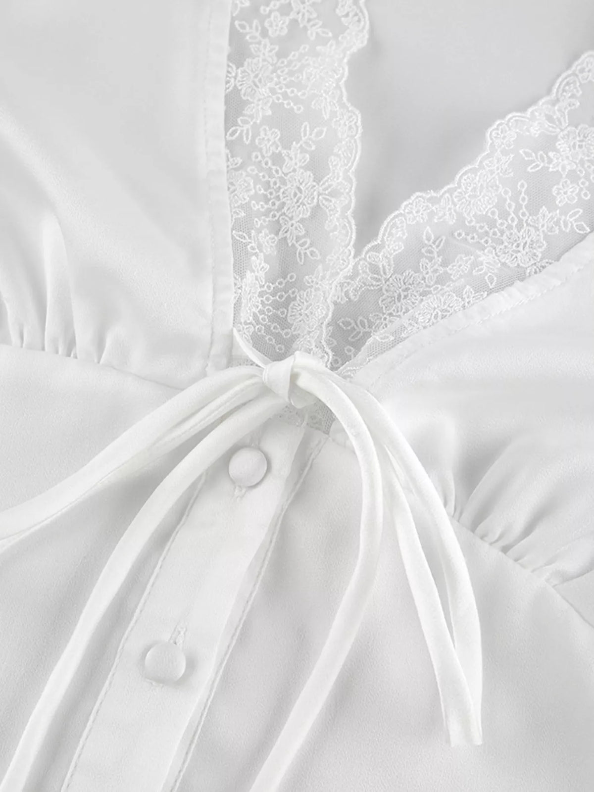 Lace Detail Short Sleeve Top and Skirt Set, view 12