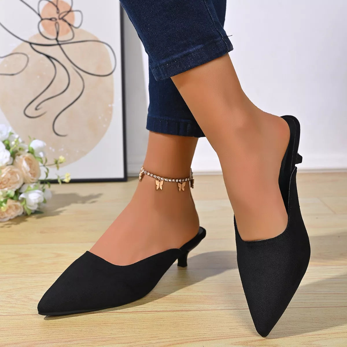Point Toe Kitten Heels Pumps - Lilixa.store