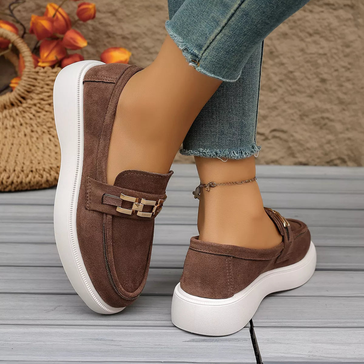 Round Toe Slip-Ons