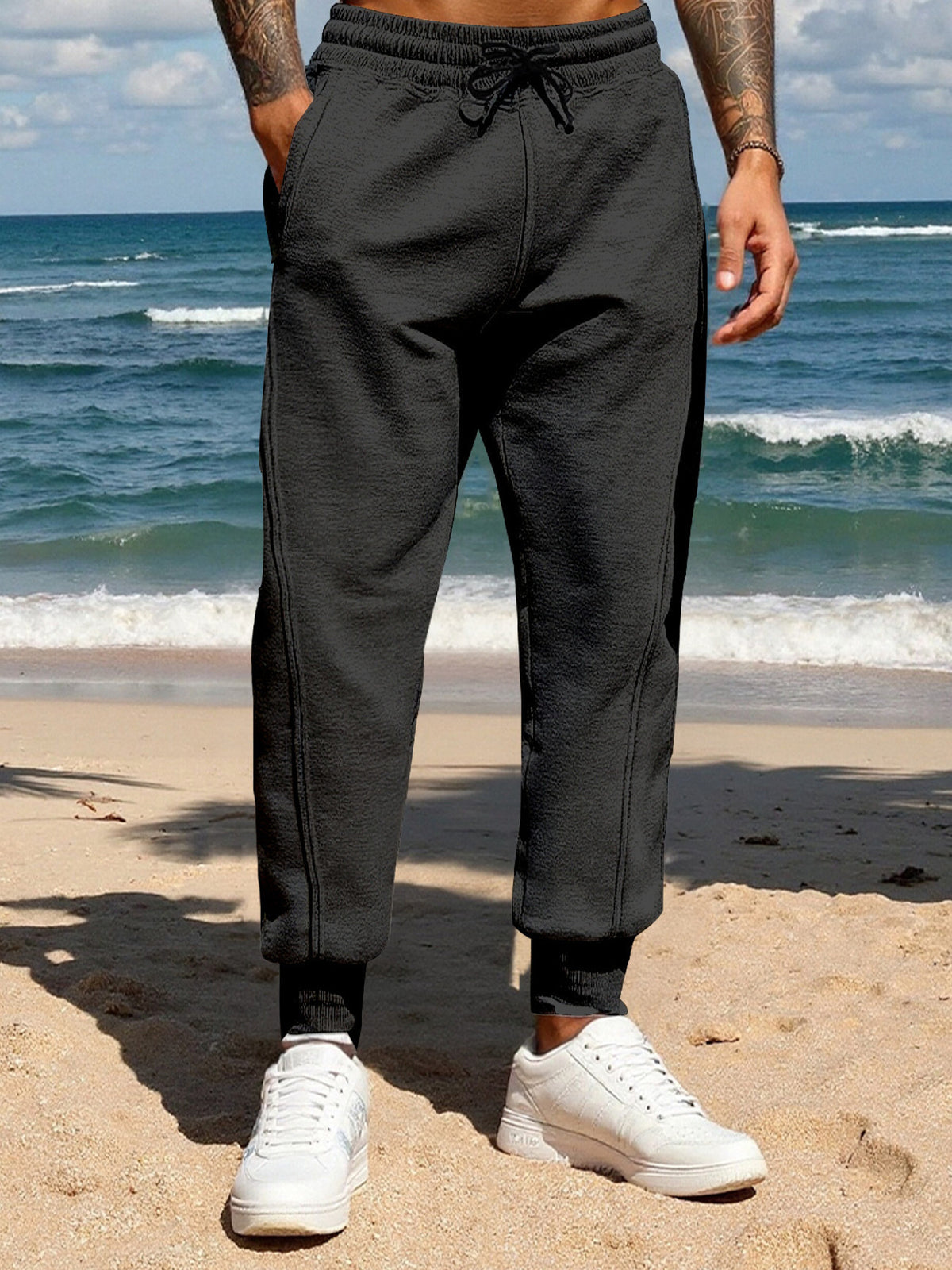 Men's Full Size Casual Drawstring Joggers Plus Size