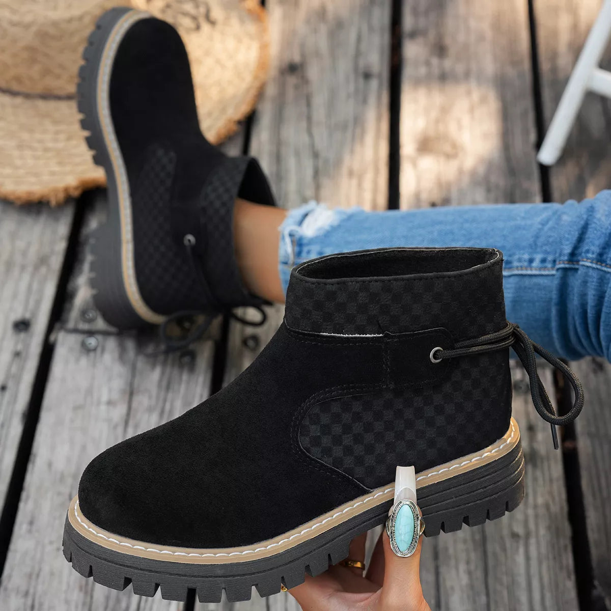 Block Heel Ankle Boots - Lilixa.store