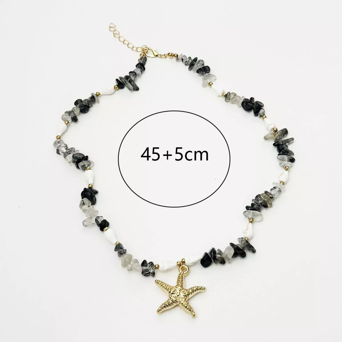 Bohemian Starfish Pendant Collarbone Necklace in Gold, view 5