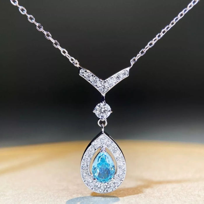925 Sterling Silver Teardrop Pendant Necklace - Lilixa.store
