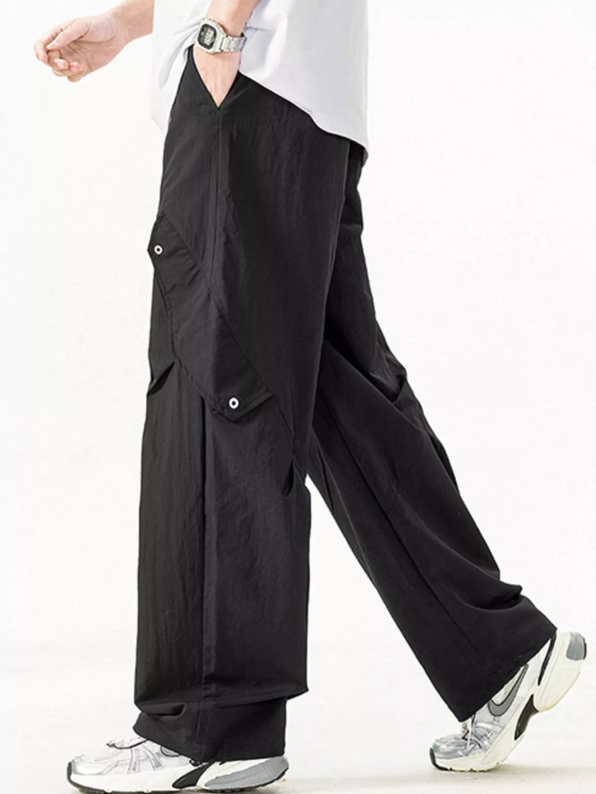Men's Plus Size Loose Fit Cargo Pants, view 3