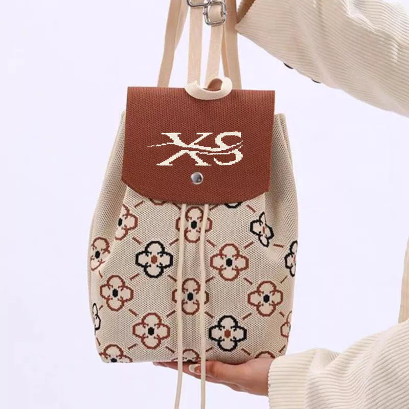 Floral Print Drawstring Backpack Bag - Lilixa.store