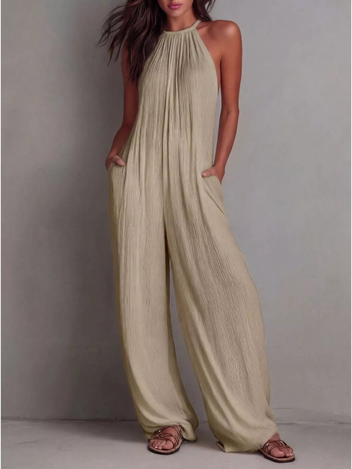 Sleeveless Wide-Leg Jumpsuit - Lilixa.store
