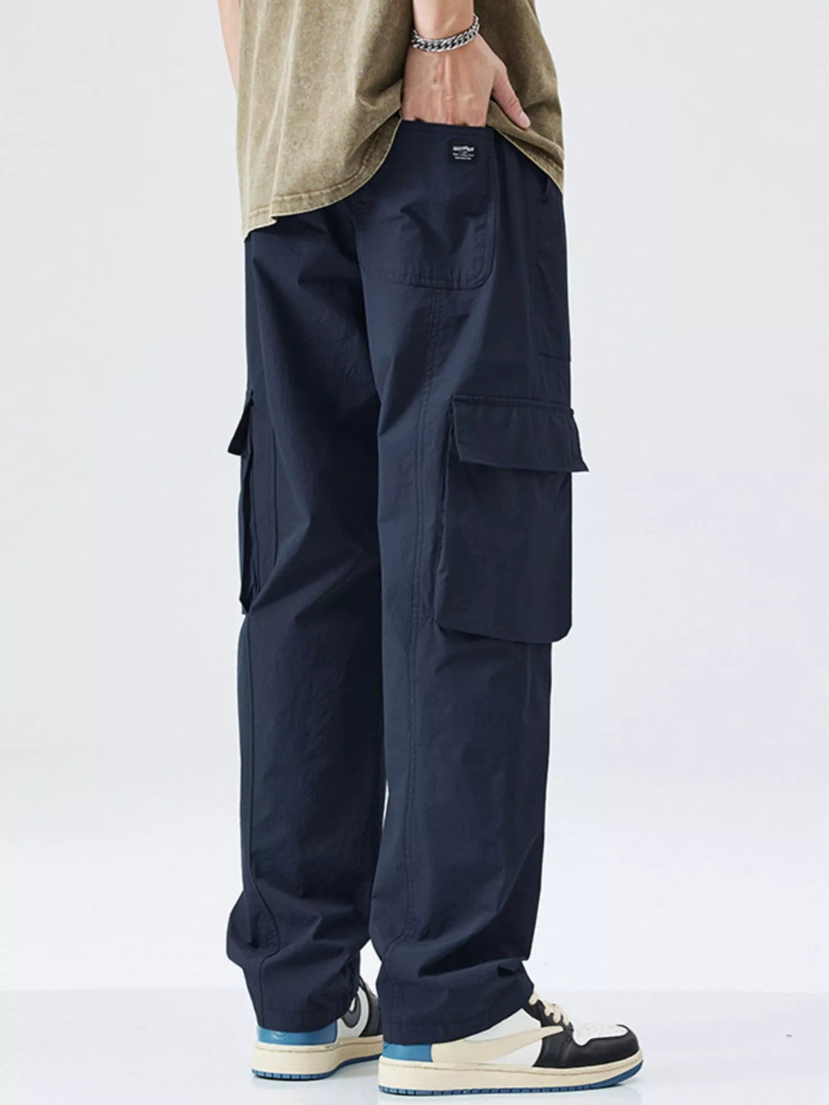 Men's Full Size Relaxed Fit Cargo Pants Plus Size, view 7
