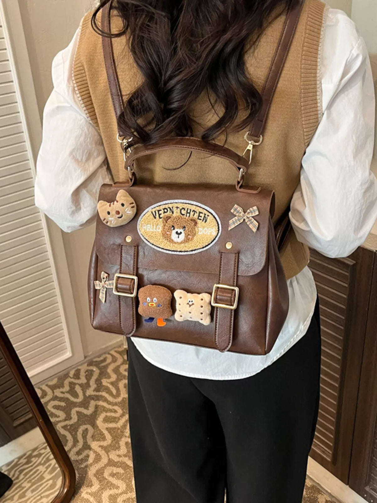Bear Decor Backpack Bag - Lilixa.store