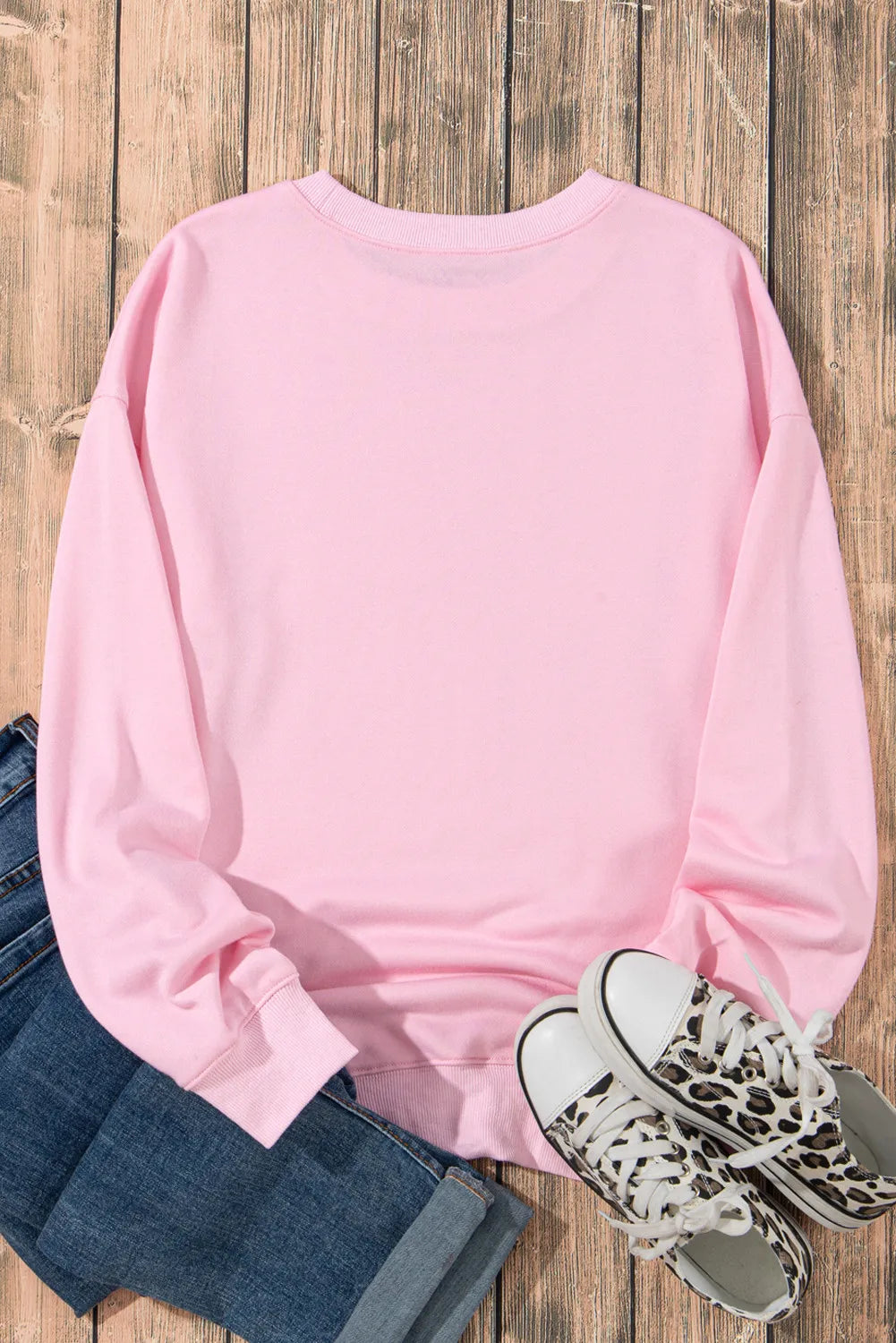 Ghost & Bow Round Neck Long Sleeve Sweatshirt - Lilixa.store