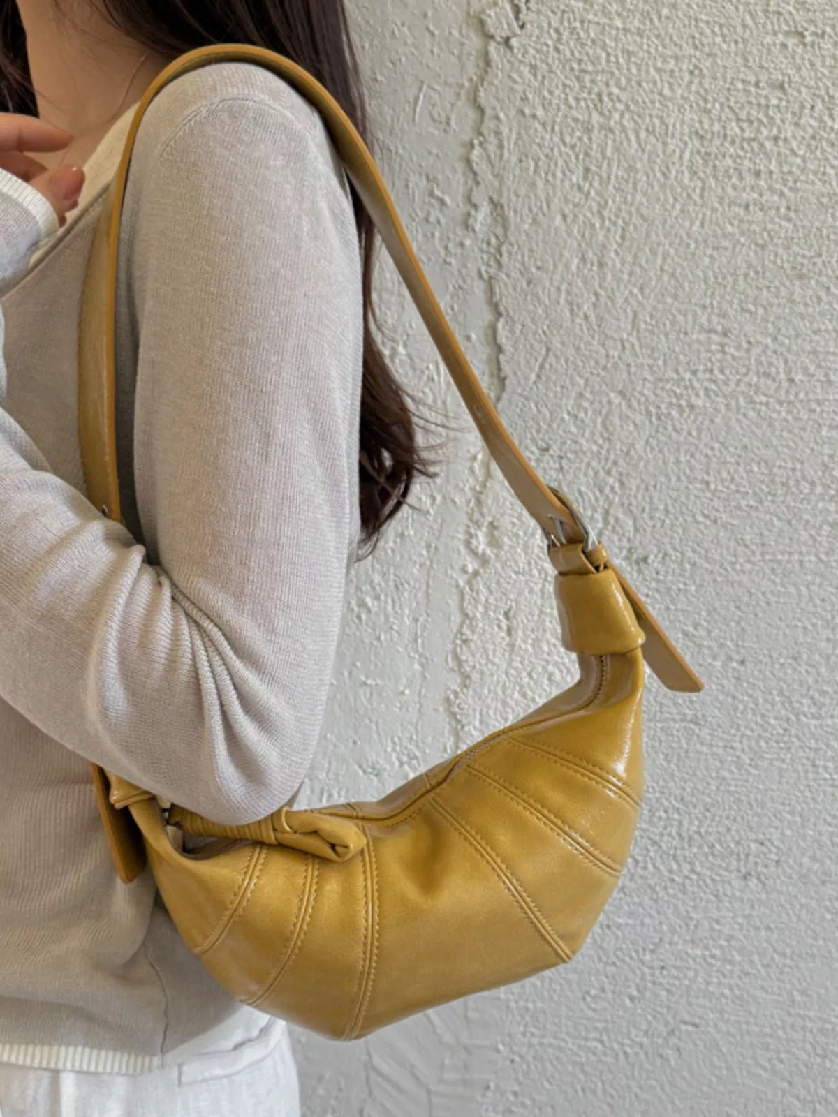 Crescent-Shaped Crossbody Bag - Lilixa.store