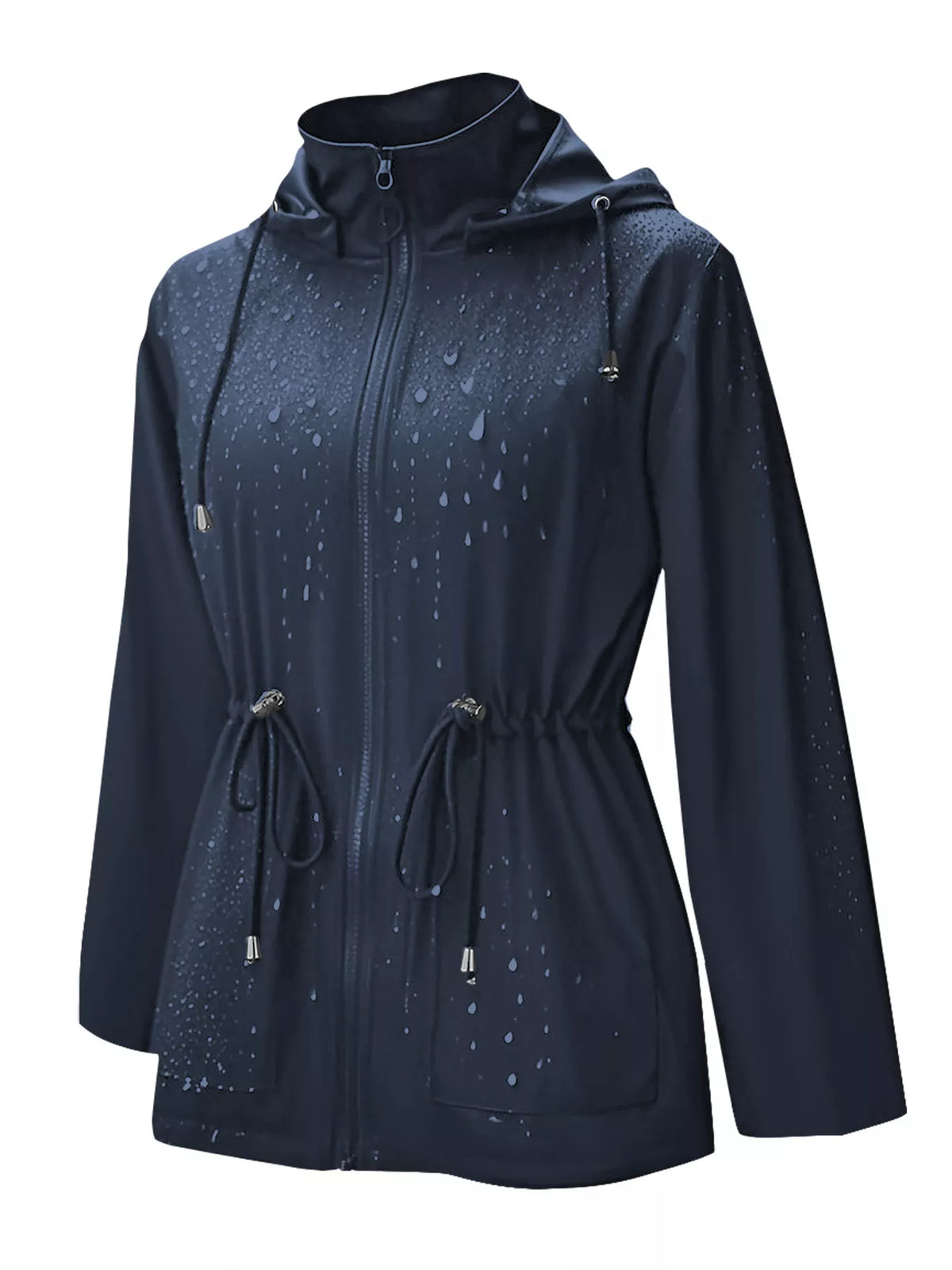 Zip Up Waterproof Hooded Outerwear - Lilixa.store