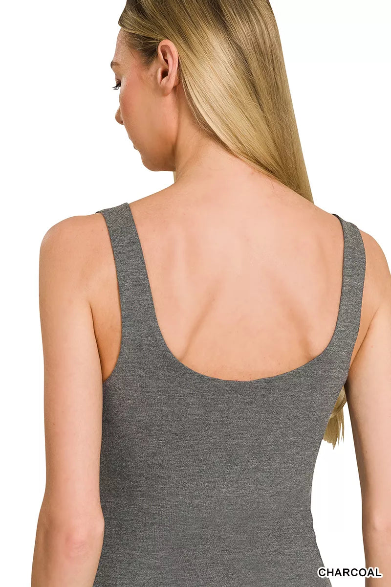 Zenana Double Layered Double Scoop Tank Top - Lilixa.store
