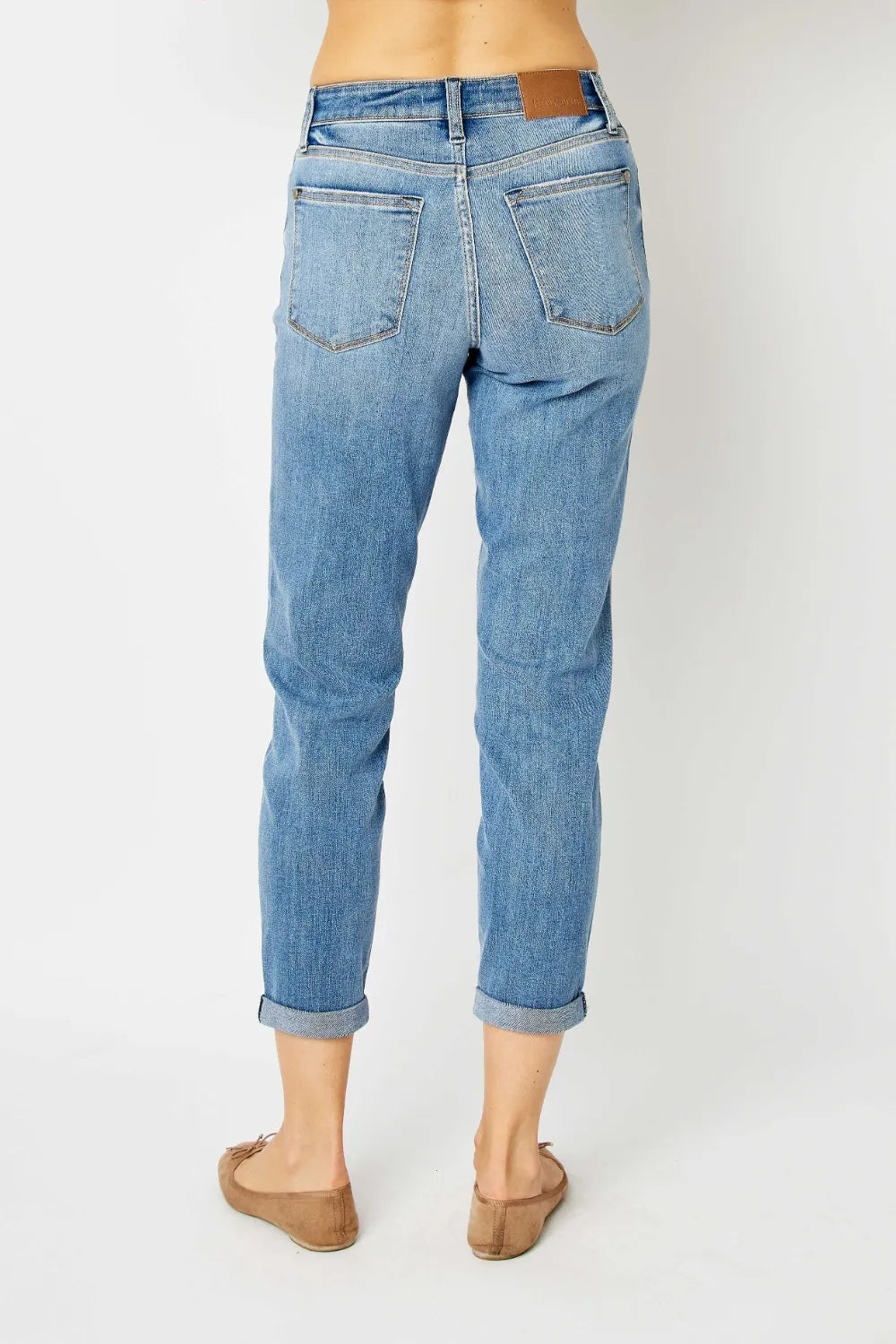 Judy Blue Full Size Cuffed Hem Slim Jeans - Lilixa.store