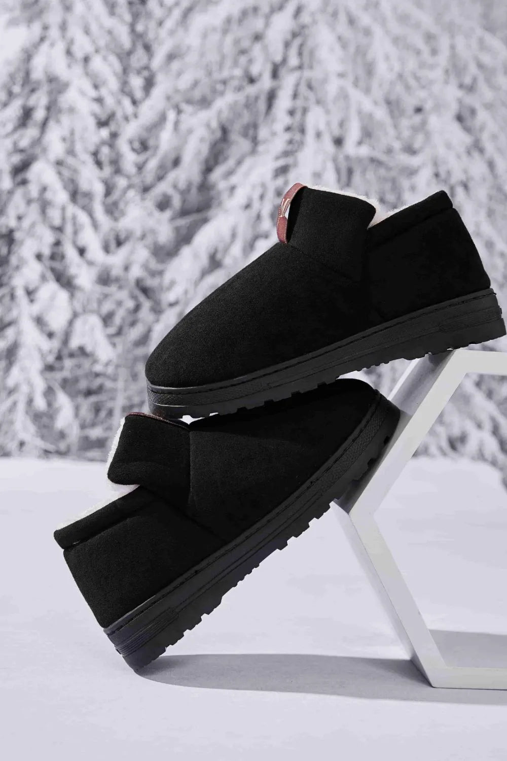 Letter M Suede Round Toe Slippers - Lilixa.store