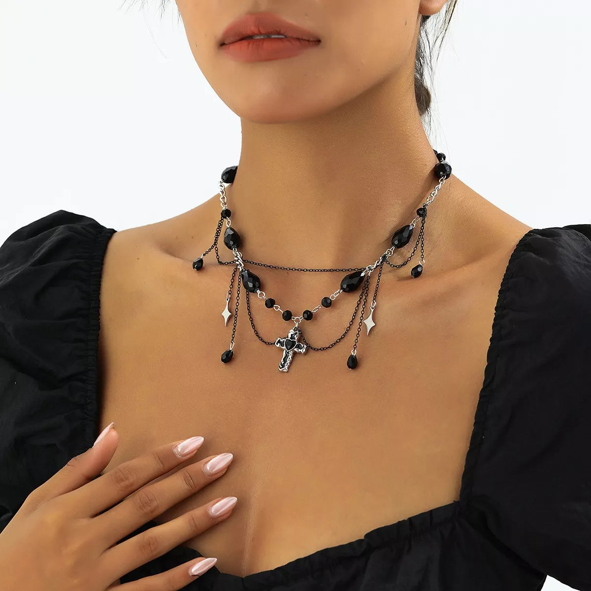 Gothic Cross Pendant Necklace - Lilixa.store