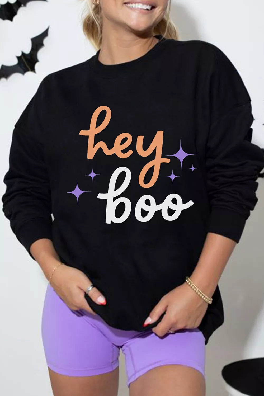 Hey Boo Halloween Sweatshirt - Lilixa.store