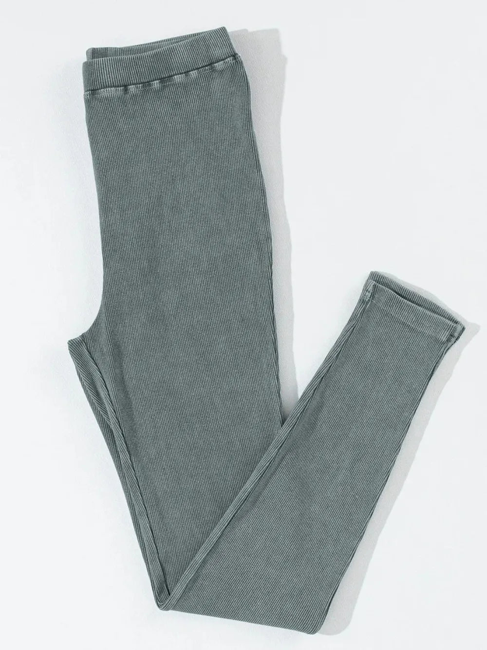 Ribbed Elastic Waist Leggings - Lilixa.store