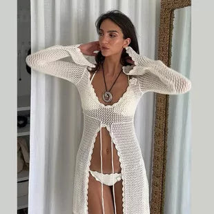 Ribbed Knit Long Sleeve Romper - Lilixa.store