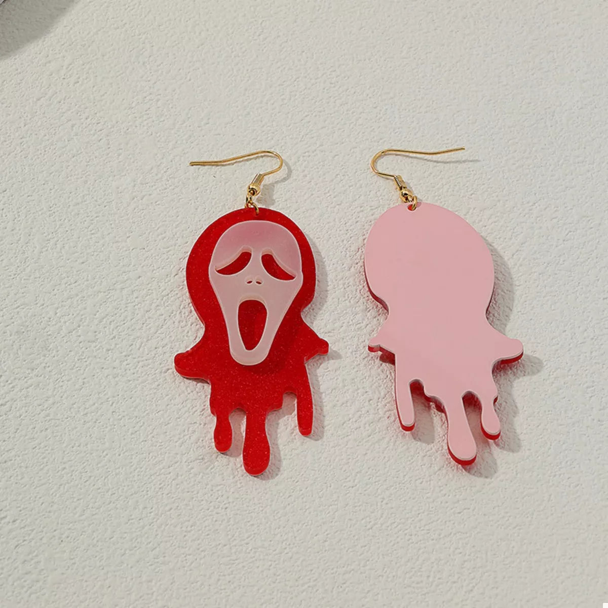 Halloween Ghost Scream Dangle Earrings - Lilixa.store