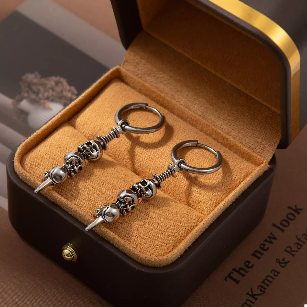 Halloween Skull Chain Drop Earrings - Lilixa.store