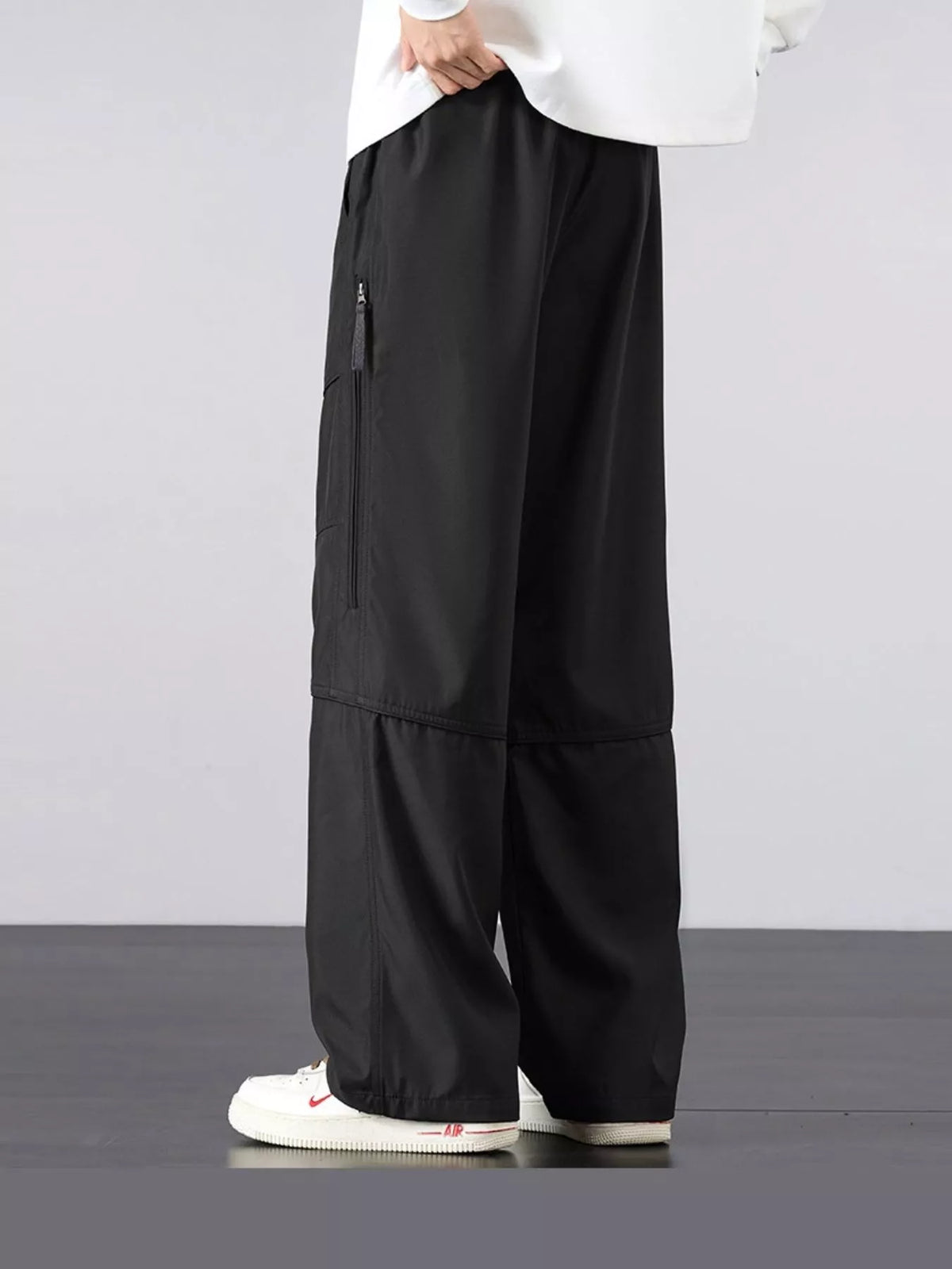 Men's Plus Size Casual Loose Fit Cargo Pants, view 4