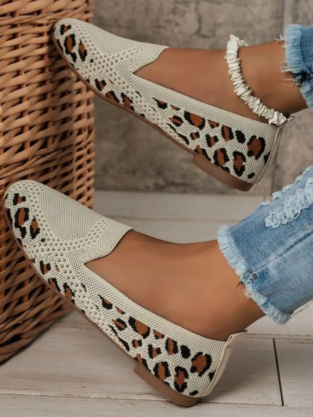 Square Toe Flat Slip-Ons, view 2